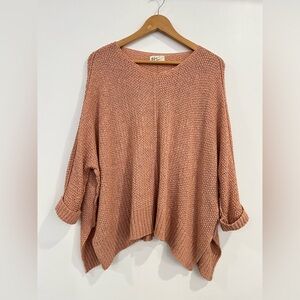 Before You Oversized Drapey Boho Top Sweater